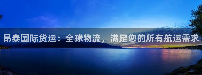尊龙凯时网站网址：昂泰国际货运：全球物流，满足您的所有航